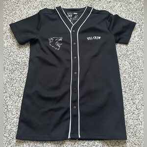 Kill Crew Black and White Button-Up Jersey